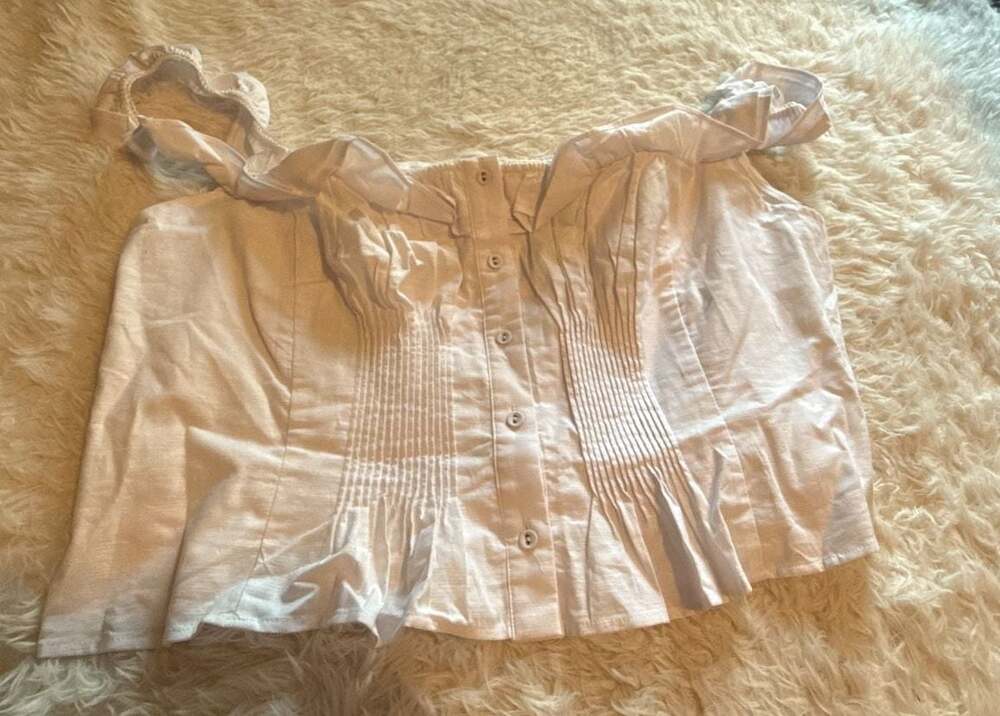 Princess Polly Isadoria Frill Top White Curve